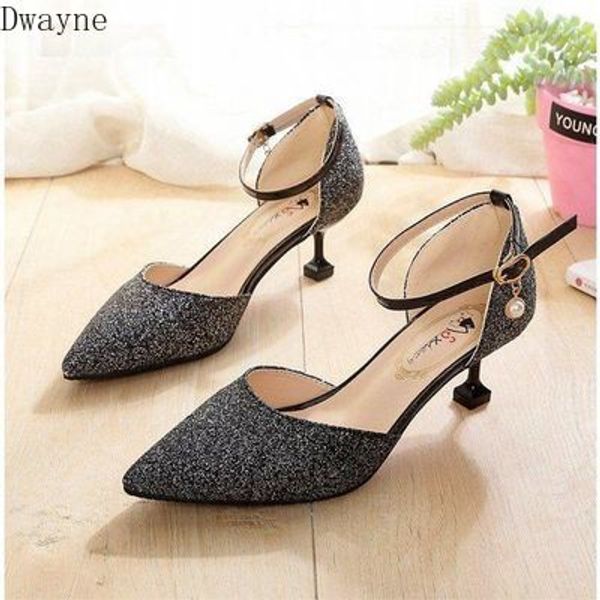 sandals female 2020 new stiletto pointed shallow mouth word buckle sequins wild single shoes, Black
sandals female 2020 new stiletto pointed shallow mouth word buckle sequins wild single shoes, Black