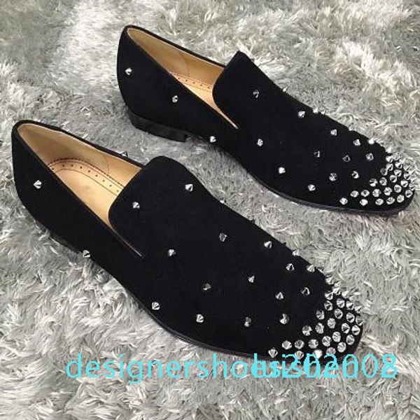 2019 elegant designer wedding party dress spikes red bottom loafers shoes mens shiny mocassin business casual oxford walking shoes 38-46 d08, Black
2019 elegant designer wedding party dress spikes red bottom loafers shoes mens shiny mocassin business casual oxford walking shoes 38-46 d08, Black
