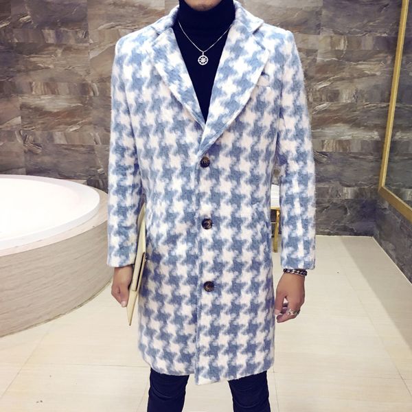 2020 autumn winter fashion plaid buttons casual lattice long jacket turndown collar men wool coat outwear, Black
2020 autumn winter fashion plaid buttons casual lattice long jacket turndown collar men wool coat outwear, Black