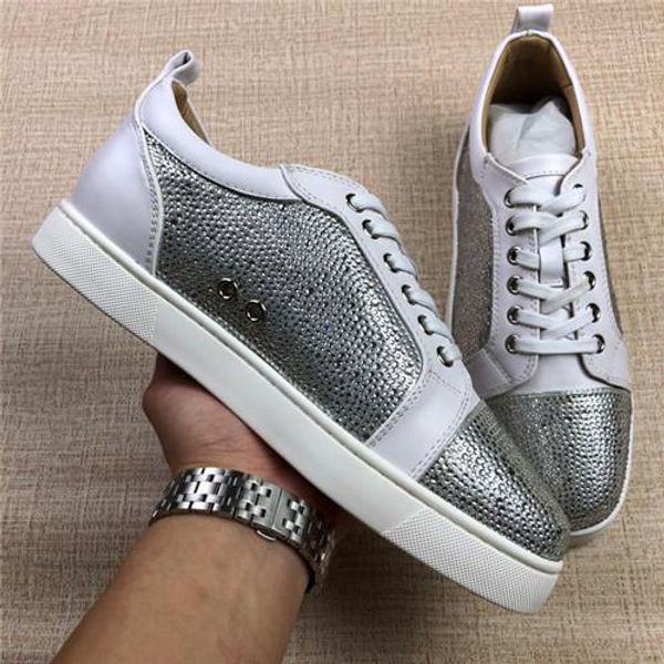 2019 новая мода кроссовки туфли с красной подошвой женщины мужчины тренеры rhinestone кристалл высокого качества шнуровка красный подошва пл, Black
2019 новая мода кроссовки туфли с красной подошвой женщины мужчины тренеры rhinestone кристалл высокого качества шнуровка красный подошва пл, Black