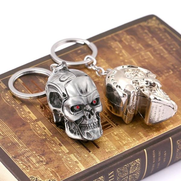 movie the terminator metal 3d skull keychain toy chaveiro key ring porta porte clef anillas llavero toy, Silver
movie the terminator metal 3d skull keychain toy chaveiro key ring porta porte clef anillas llavero toy, Silver