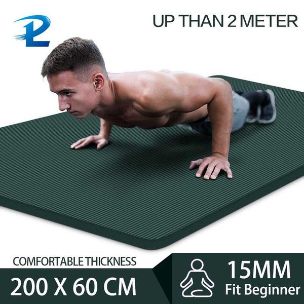 200*61cm 15mm thick yoga mat quality exercise sport mat for fitness gym home tasteless pad exercise gymnastics
200*61cm 15mm thick yoga mat quality exercise sport mat for fitness gym home tasteless pad exercise gymnastics