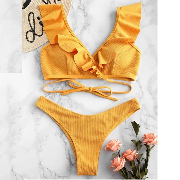 new push up 2020 bikini set women ruffle biquini swimwear low waist brazilian ribbed swimsuit bather maillot de bain, White;black
new push up 2020 bikini set women ruffle biquini swimwear low waist brazilian ribbed swimsuit bather maillot de bain, White;black
