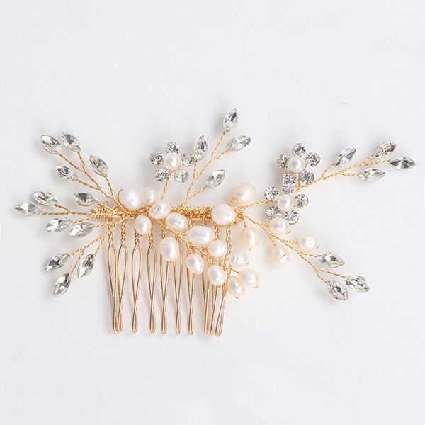 slbridal handmade wired freshwater pearls rhinestones crystal wedding hair comb bridal headpieces hair accessories women jewelry, Golden;silver
slbridal handmade wired freshwater pearls rhinestones crystal wedding hair comb bridal headpieces hair accessories women jewelry, Golden;silver