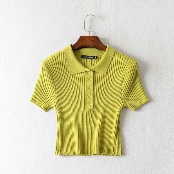 Knit T-shirt Womens Fashion Pure 5 Colors Short Length V-Neck Short Sleeve Girl Autumn Spring Streetwear Tees Best Selling Asian Size
Knit T-shirt Womens Fashion Pure 5 Colors Short Length V-Neck Short Sleeve Girl Autumn Spring Streetwear Tees Best Selling Asian Size