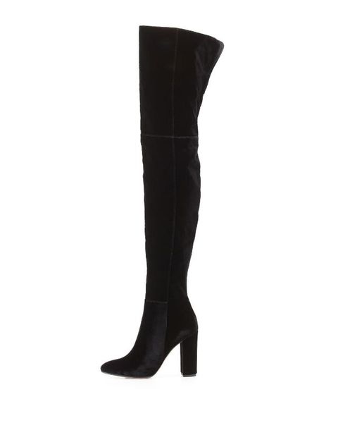 stunning2020 thick high women's heel black velvet suede knee large size round head thigh boots
stunning2020 thick high women's heel black velvet suede knee large size round head thigh boots