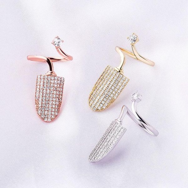 gold plated bling cubic zirconia little finger nail cover open art ring womens diamond finger rings decoration jewelry for women, Golden;silver
gold plated bling cubic zirconia little finger nail cover open art ring womens diamond finger rings decoration jewelry for women, Golden;silver