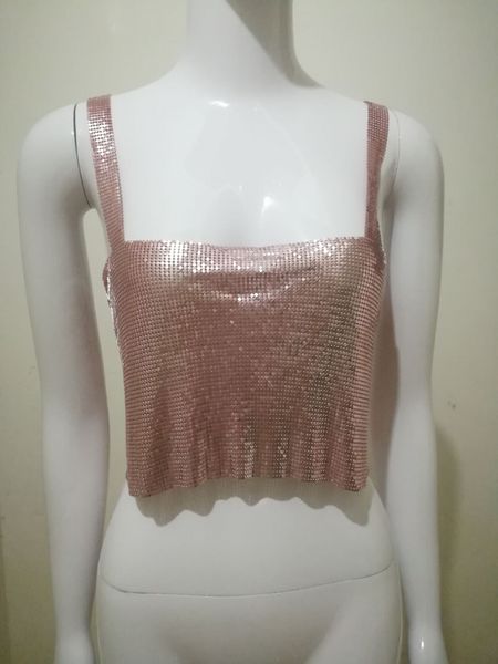 popular sequin metal camisole nightclub womens split l, White;black
