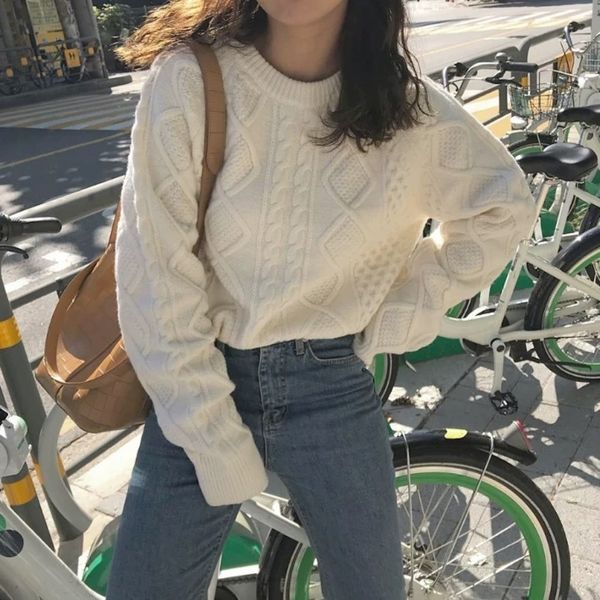 g2q7q lazy style round neck twist women's 19 loose thickened outerwear coat lazy style round neck twist sweater women's 19 loose t, White
g2q7q lazy style round neck twist women's 19 loose thickened outerwear coat lazy style round neck twist sweater women's 19 loose t, White