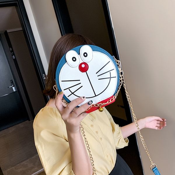 2020 new doraemon dingdang cat girl mobile phone chain shoulder messenger cartoon small round bag mobile phone bag, White
2020 new doraemon dingdang cat girl mobile phone chain shoulder messenger cartoon small round bag mobile phone bag, White