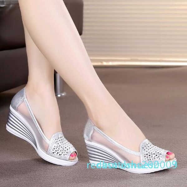 2019 womens wedges shoes peep toe high heels summer mesh shoes lady aa0211 sandals for women c09 r03, Black
2019 womens wedges shoes peep toe high heels summer mesh shoes lady aa0211 sandals for women c09 r03, Black