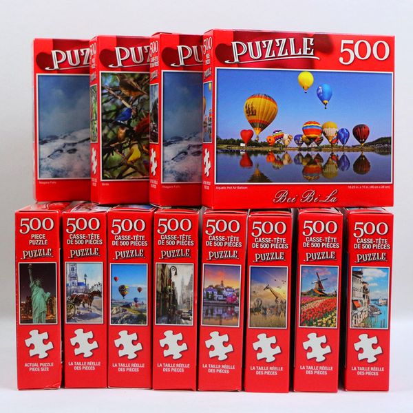 Jigsaw Puzzles 500 Pieces Paper Assembling Picture Landscape Puzzles Toys For Adults Childrens Kids Games Educational Toys B1