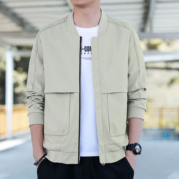 men's 2020 new autumn casual clothing jacket korean style handsome clothes trendy loose all-match stand collar jacket, Black;brown
men's 2020 new autumn casual clothing jacket korean style handsome clothes trendy loose all-match stand collar jacket, Black;brown