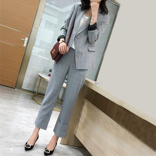 wind 2020 new fashion casual wind women's clothing 2020 women's clothing suit double row slimming plaid suit for women, White;black
wind 2020 new fashion casual wind women's clothing 2020 women's clothing suit double row slimming plaid suit for women, White;black