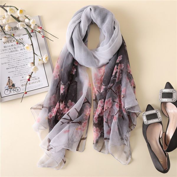 size 180*140cm 2020 new summer women's scarf fashion beach lady silk scarves gray painting soft shawls, Blue;gray
size 180*140cm 2020 new summer women's scarf fashion beach lady silk scarves gray painting soft shawls, Blue;gray