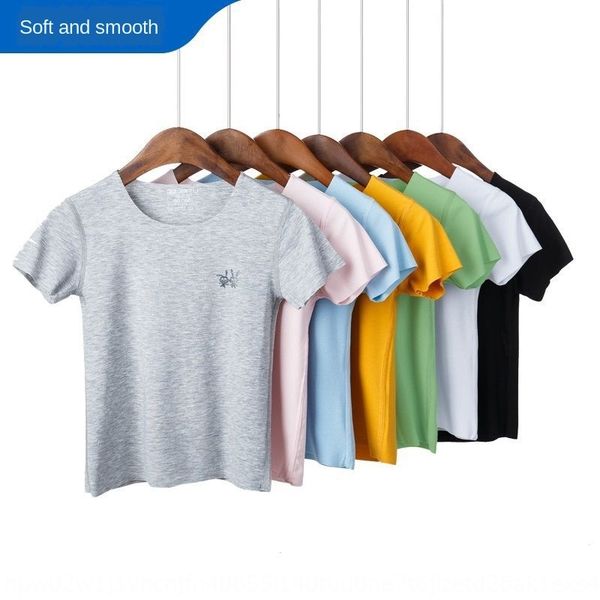 trdyu 20 casual cut small and medium-sized t-shirt children round collar modal ice silk short sleeved male and female baby solid color trace, Blue
trdyu 20 casual cut small and medium-sized t-shirt children round collar modal ice silk short sleeved male and female baby solid color trace, Blue