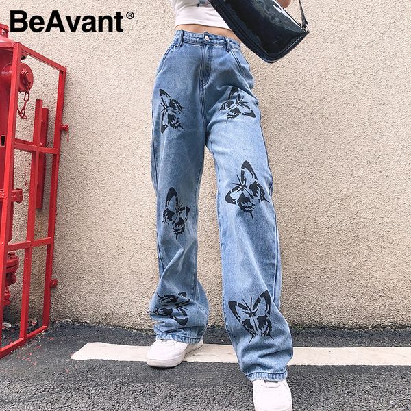beavant butterfly pattern women's high waist jeans solid straight button summer retro jeans loose casual long pants 2020 new, Blue
beavant butterfly pattern women's high waist jeans solid straight button summer retro jeans loose casual long pants 2020 new, Blue