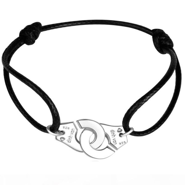 wholesale- france paris jewelry 925 sterling silver handcuffs bracelet for women with rope 925 silver pendant bracelet menottes, White
wholesale- france paris jewelry 925 sterling silver handcuffs bracelet for women with rope 925 silver pendant bracelet menottes, White