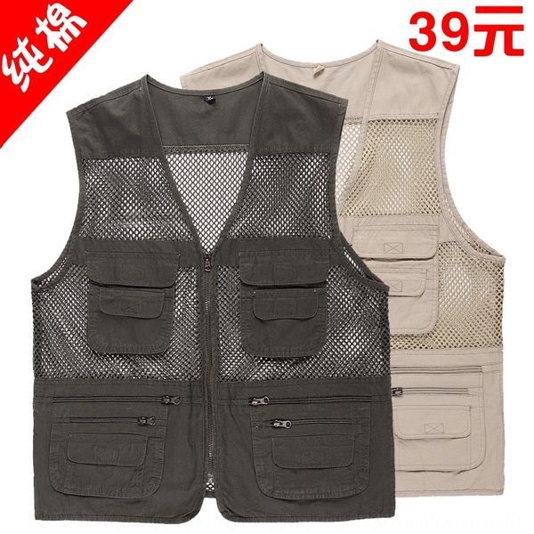 summer mesh men's thin hollow fishing pgraphy fisherman breathable cotton middle-aged multi-pocket vest vest, Black;white
summer mesh men's thin hollow fishing pgraphy fisherman breathable cotton middle-aged multi-pocket vest vest, Black;white