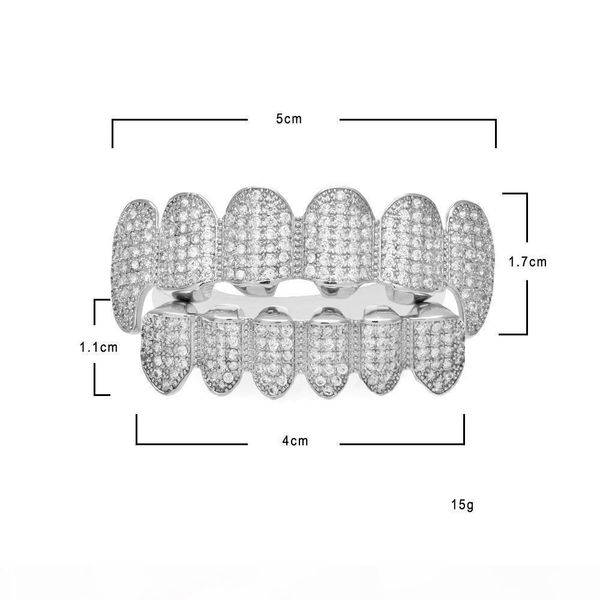 bling 6 teeth grills set gold & silver plated cubic zirconia cz & bottom dental grills cap for women men hip hop body jewelry, Black
bling 6 teeth grills set gold & silver plated cubic zirconia cz & bottom dental grills cap for women men hip hop body jewelry, Black