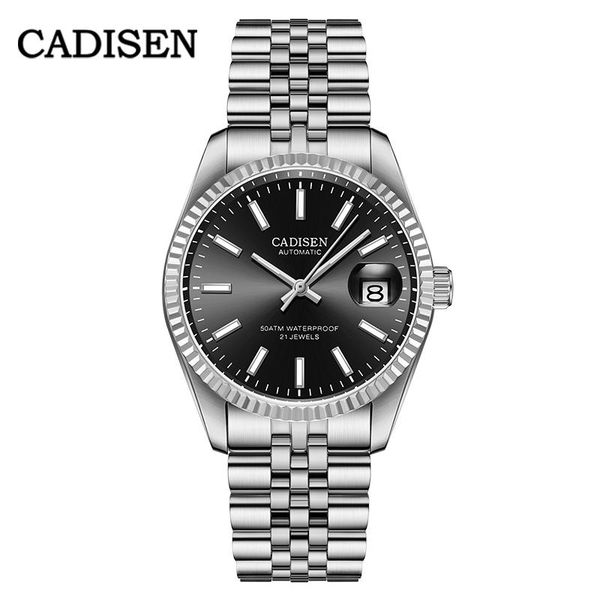 cadisen men mechanical automatic watch business stainless steel waterproof watch men relogio masculino 8053, Slivery;brown
cadisen men mechanical automatic watch business stainless steel waterproof watch men relogio masculino 8053, Slivery;brown