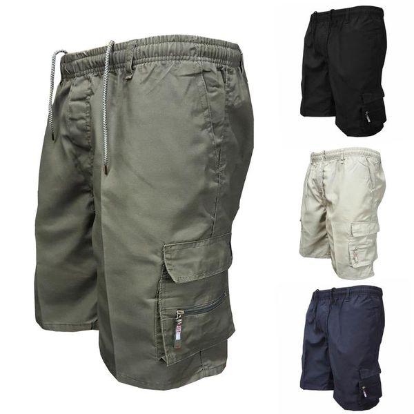 men's multi pocket cargo shorts casual cotton knee length shorts men loose tactical homme summer sweatpants, White;black
men's multi pocket cargo shorts casual cotton knee length shorts men loose tactical homme summer sweatpants, White;black