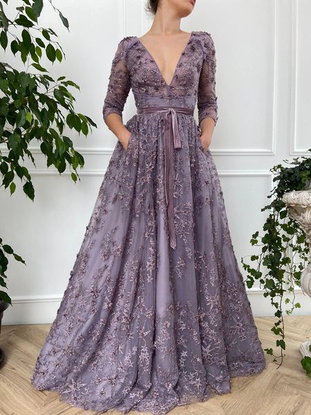 elegant lavender v-neck long sleeve formal evening dresses a-line lace beaded prom dress floor length custom made party gown cocktail party, Black;red
elegant lavender v-neck long sleeve formal evening dresses a-line lace beaded prom dress floor length custom made party gown cocktail party, Black;red