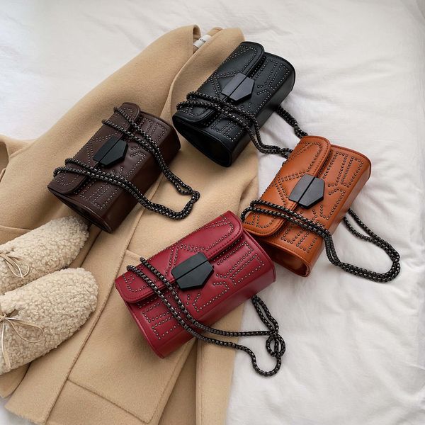 small pu leather crossbody bags for women 2020 rivets shoulder messenger bag female travel handbags chain cross body bag
small pu leather crossbody bags for women 2020 rivets shoulder messenger bag female travel handbags chain cross body bag