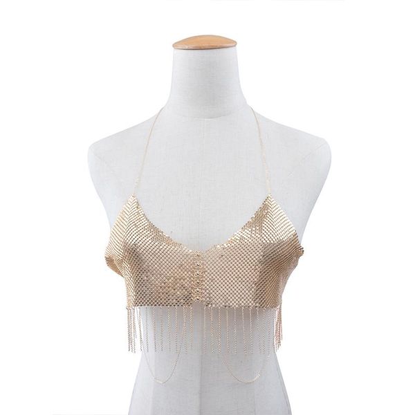idealway lady gold silver metal color beads statement bikini bra chain long tassel women body chain dancing jewelry t200508
idealway lady gold silver metal color beads statement bikini bra chain long tassel women body chain dancing jewelry t200508