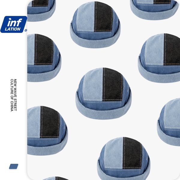 wide brim hats inflation men streetwear denim skull cap boy color block hip hop hat dome retro crimping brimless 221ci2021, Blue;gray
wide brim hats inflation men streetwear denim skull cap boy color block hip hop hat dome retro crimping brimless 221ci2021, Blue;gray