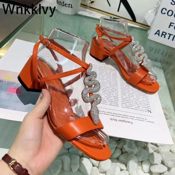 sandals 2021 summer shoes chunky high heel ankle strap dress peep toes real leather crystal snake decor sandalias female, Black
sandals 2021 summer shoes chunky high heel ankle strap dress peep toes real leather crystal snake decor sandalias female, Black