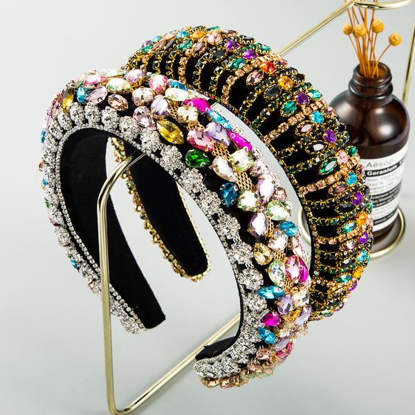palace style luxury rhinestone-inlaid hair band women's velvet baroque wide edge thickened sponge hair accessories, Silver
palace style luxury rhinestone-inlaid hair band women's velvet baroque wide edge thickened sponge hair accessories, Silver