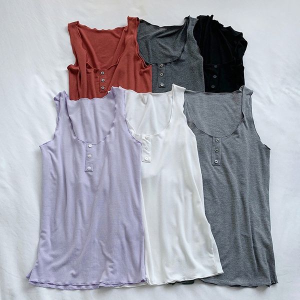 2020 summer new korean style solid color thread shirtvest shirtbutton sleeveless vest base shirt large round neck top, White
2020 summer new korean style solid color thread shirtvest shirtbutton sleeveless vest base shirt large round neck top, White