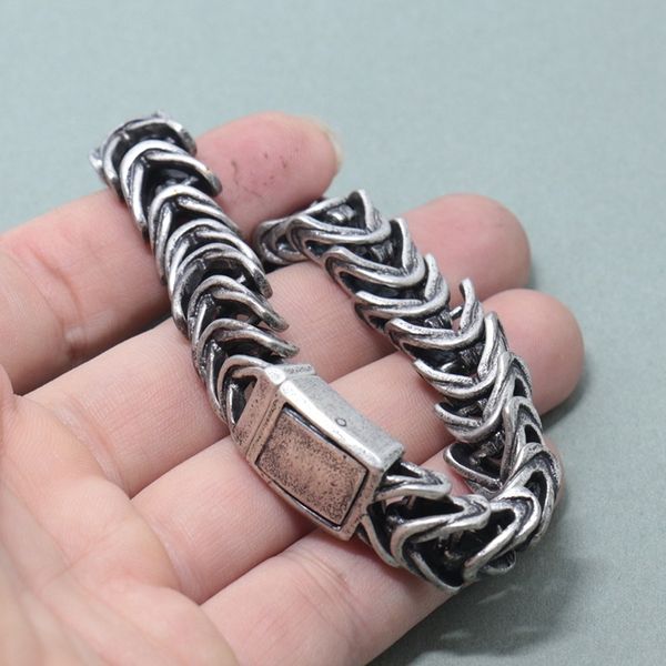 hip hop biker hand chain bracelet 316 stainless steel double layer link chain bracelets drop shipping jewelry, Black
hip hop biker hand chain bracelet 316 stainless steel double layer link chain bracelets drop shipping jewelry, Black
