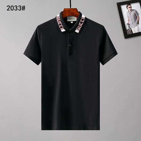 2020 designer stripe polo shirt t shirts snake polos bee floral embroidery mens high street fashion horse polo t-shirt v6, Gray 
2020 designer stripe polo shirt t shirts snake polos bee floral embroidery mens high street fashion horse polo t-shirt v6, Gray