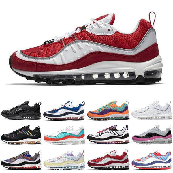 2020 98 98s men women running shoes triple black white silver cone outdoor mens womens trainers sports sneakers runners size 36-45
2020 98 98s men women running shoes triple black white silver cone outdoor mens womens trainers sports sneakers runners size 36-45