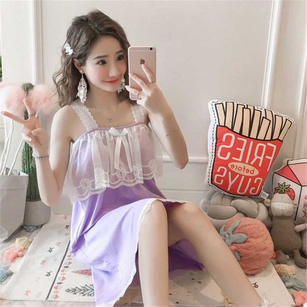 summer nightdress female korean version with chest pad thin lace casual suspender skirt new arrival bathrobe women pijamas, Black;red
summer nightdress female korean version with chest pad thin lace casual suspender skirt new arrival bathrobe women pijamas, Black;red