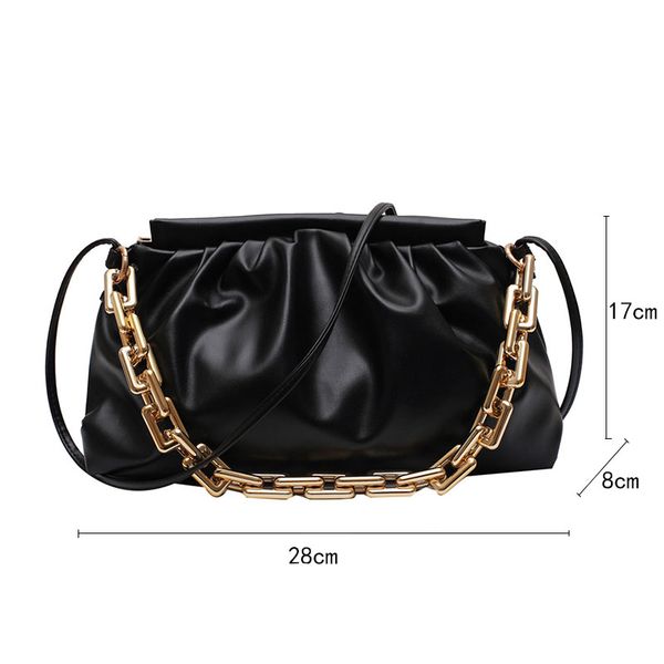 new thick chain shoulder bags for women soft leather pleated cloud bag simple crossbody bag casual ladies baguette bag designer
new thick chain shoulder bags for women soft leather pleated cloud bag simple crossbody bag casual ladies baguette bag designer