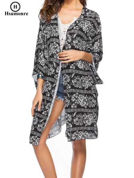 boho style kimono cover up black white flowers printed loose 3/4 sleeve swimsuits cotton linen open front cardigan beach wears, White;black
boho style kimono cover up black white flowers printed loose 3/4 sleeve swimsuits cotton linen open front cardigan beach wears, White;black