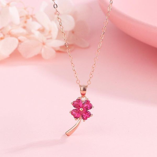 clover s925 sterling silver necklace female chain clavicle light luxury fashion wild rose 18k gold pendant net red accessories
clover s925 sterling silver necklace female chain clavicle light luxury fashion wild rose 18k gold pendant net red accessories