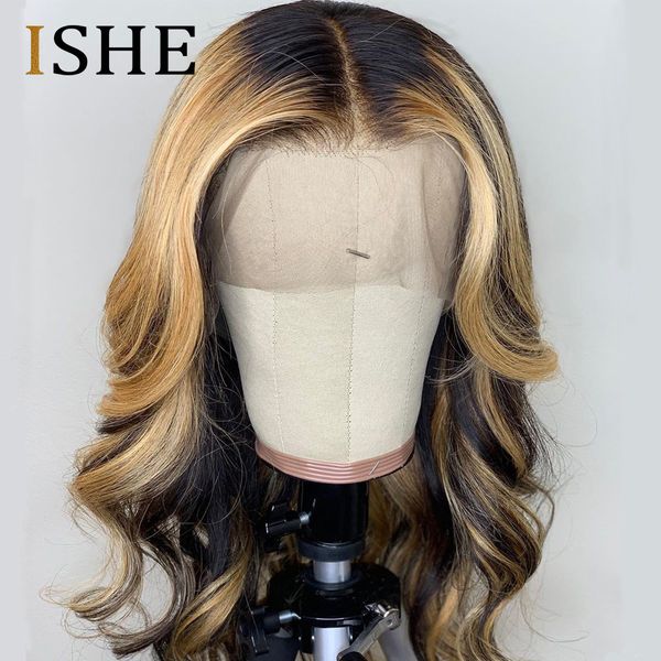 honey blonde colored human hair wigs highlight body wave wig pre plucked ombre 360 lace frontal wigs for women 150 density ishe, Black
honey blonde colored human hair wigs highlight body wave wig pre plucked ombre 360 lace frontal wigs for women 150 density ishe, Black