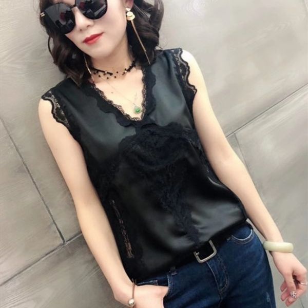 new v-neck satin camisole women's back lace sleeveless base fashion shirt lace shirt, Camo
new v-neck satin camisole women's back lace sleeveless base fashion shirt lace shirt, Camo