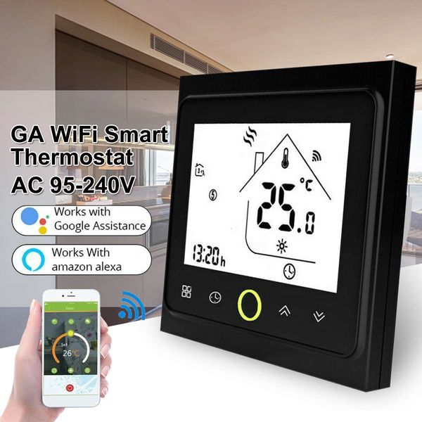 95-240v wifi smart thermostat temperature controller for water electric floor heating gas boiler works with alexa google home
95-240v wifi smart thermostat temperature controller for water electric floor heating gas boiler works with alexa google home