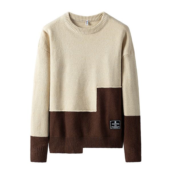 sweater men patchwor o-neck men's pullover sweater male 2020 casual warm men's autumn winter mens pullover 5 colors, White;black
sweater men patchwor o-neck men's pullover sweater male 2020 casual warm men's autumn winter mens pullover 5 colors, White;black