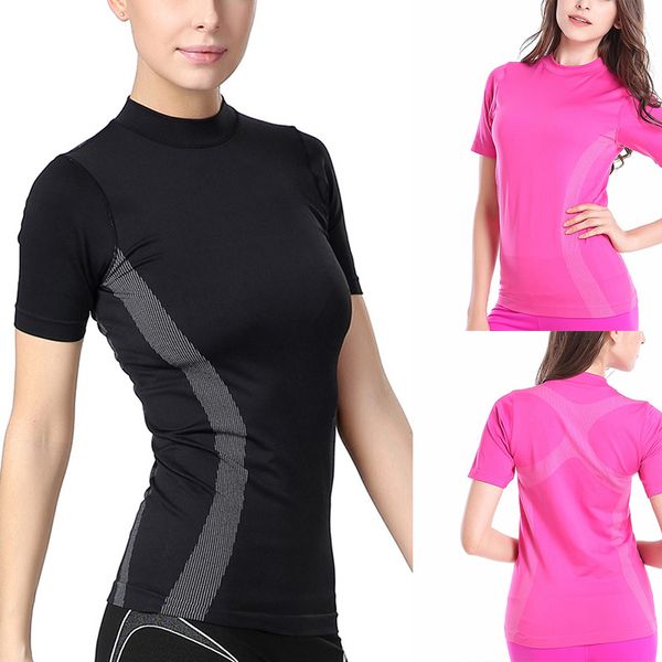 fitness women seamless sport shirt sports wear for women gym running short sleeve yoga workout training sports, White;red
fitness women seamless sport shirt sports wear for women gym running short sleeve yoga workout training sports, White;red
