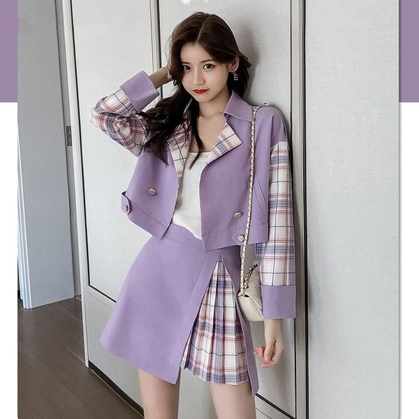work dresses philosophy wonder ladies casual sets summer 2021 double breasted blazers plaid mini skirt 2 piece streetwear suit, White;black
work dresses philosophy wonder ladies casual sets summer 2021 double breasted blazers plaid mini skirt 2 piece streetwear suit, White;black