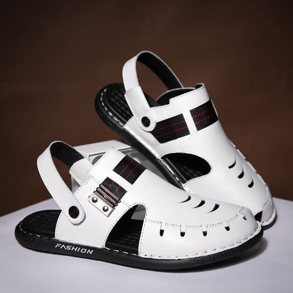 summer leather sandals men breathable lightweight flat beach mens sandals comfortable outdoor walking mens shoes black
summer leather sandals men breathable lightweight flat beach mens sandals comfortable outdoor walking mens shoes black
