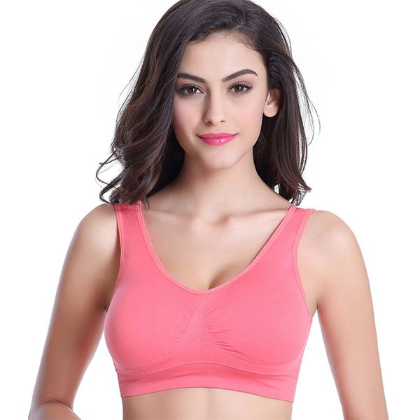 gym clothing solid plus size women sports bras breathable push up sport padded vest shockproof running workout bra, White;black
gym clothing solid plus size women sports bras breathable push up sport padded vest shockproof running workout bra, White;black