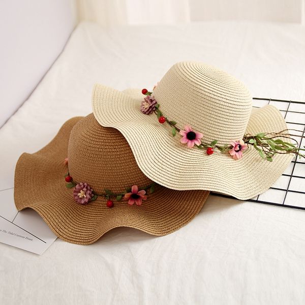 new shade korean wavy flower lady's big sun straw sun hat seaside vacation rattan straw hat, Blue;gray
new shade korean wavy flower lady's big sun straw sun hat seaside vacation rattan straw hat, Blue;gray