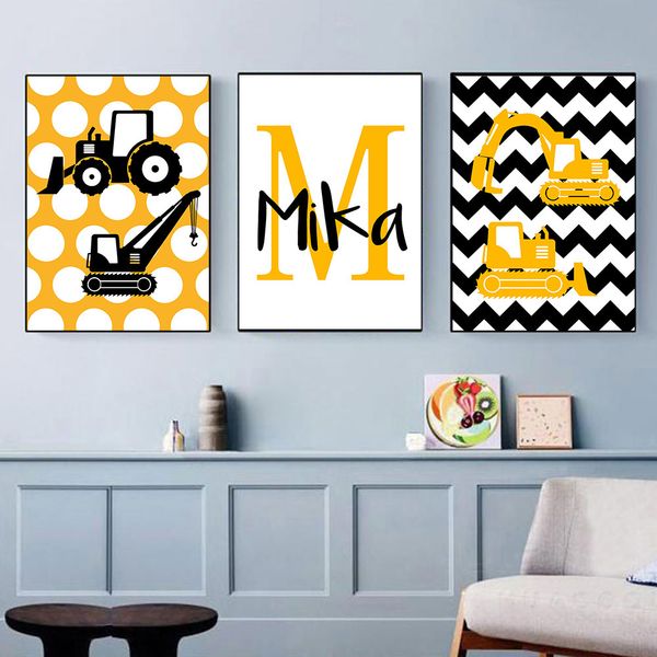 bulldozer excavator canvas art poster boy's custom name painting nursery wall art print nordic wall pictures kids bedroom decor
bulldozer excavator canvas art poster boy's custom name painting nursery wall art print nordic wall pictures kids bedroom decor